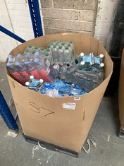 PALLET OF ASSORTED WATER BOTTLES TO INCLUDE EVIAN 8 X 1.5L NATURAL MINERAL WATER (KERBSIDE PALLET DELIVERY)