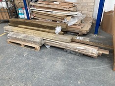 PALLET OF ASSORTED WOODEN PLANKS (KERBSIDE PALLET DELIVERY)