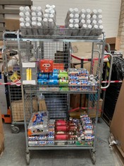 CAGE OF ASSORTED ITEMS TO INCLUDE ITEMS TO INCLUDE IRN BRU 300ML BBE JULY2025 ( COLLECTION ONLY )