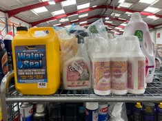 QTY OF ASSORTED LIQUIDS TO INCLUDE EVER BUILD HIGH PERFORMANCE WATER SEAL 5L (COLLECTION ONLY)