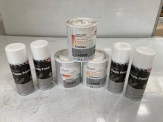 3 X CROMAX MIXING COLOUR SUPER JET BLACK 1409W 1L TO INCLUDE 4 X INDASA PLASTIC PRIMER IN GREY 400ML (COLLECTION ONLY)