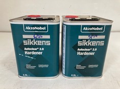 2 X SIKKENS AUTOCLEAR 2.0 HARDENER 2.5L (COLLECTION ONLY)