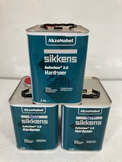 3 X SIKKENS AUTOCLEAR 2.0 HARDENER 2.5L (COLLECTION ONLY)