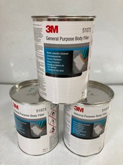 5 X 3M GENERAL PURPOSE BODY FILLER 3L - ITEM NO. 51073 - EXP: 03/2024 (COLLECTION ONLY)