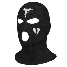 14 X SINSEN BALACLAVA SKI MASK 3-HOLE KNITTED NEON BALLY MASK FULL FACE ROBBER COVER HATS WINTER WARMER FOR CYCLING MOTORCYCLE SNOWBOARD OUTDOOR SPORT (GREY) - TOTAL RRP £116: LOCATION - RACK A