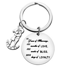 39 X 10TH WEDDING ANNIVERSARY KEYRING GIFTS FOR HIM HER 10 YEARS ANNIVERSARY WEDDING GIFTS HAPPY ANNIVERSARY KEYCHAIN GIFT FOR COUPLE KEYCHAIN GIFTS FOR HUSBAND WIFE FOR VALENTINE'S DAY BIRTHDAY GIFT