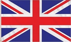 34 X 3X5 FEET UNITED KINGDOM UK FLAG - BRITISH NATIONAL FLAGS POLYESTER WITH BRASS GROMMETS 90X150CM - TOTAL RRP £186: LOCATION - RACK B
