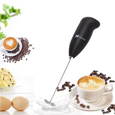 QUANTITY OF ASSORTED ITEMS TO INCLUDE ELECTRIC MILK FROTHERS, LIGHT FOAMER FOAM MAKER DRINK MIXER EGG BEATER WITH STAINLESS STEEL MIXING HEAD FOR LATTE ART COFFEE OAT MILK HOT CHOCOLATE EGG MIX: LOCA