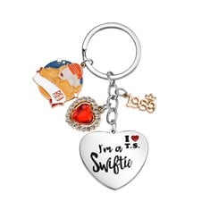 QUANTITY OF ASSORTED ITEMS TO INCLUDE QIANSILI SWIFTIE MERCH KEYRING I'M A SWIFTIE KEYCHAIN ACCESSORIES T.S. ERAS TOUR MERCHANDISE 1989 RED TS KEYRING PERSONALISED SWEETIE GIFTS FOR TAYLOR SWIFT FANS