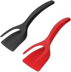 QUANTITY OF ASSORTED ITEMS TO INCLUDE 2 IN 1 GRIP AND FLIP SPATULA TONG, EGG FLIPPER SPATULA, MULTI-PURPOSE NON-STICK KITCHEN SHOVEL FOR BREAD FISH PANCAKE TOAST, HOME KITCHEN COOKING TOOL: LOCATION