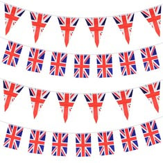 23 X 2 PACK UNION JACK FLAGS BUNTING,UK BRITAIN RECTANGULAR AND TRIANGLE FLAGS BUNTING BANNER,TOTAL 60 PCS 65FT ENGLAND FLAG STRING INDOOR OUTDOOR BANNER FOR NATIONAL DAY PARADES ROYAL PARTY DECORATI