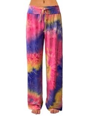 QUANTITY OF ASSORTED ITEMS TO INCLUDE INIBER WOMEN'S FLORAL WIDE LEG PAJAMA PANTS CASUAL YOGA PALAZZO DRAWSTRING LOOSE TROUSERS: LOCATION - RACK A
