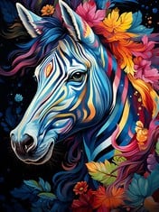 24 X REOFREY DIAMOND PAINTING ACCESSORIES HORSE DIY DIAMOND ART KITS, ANIMAL 5D DIAMOND PAINTING KITS FOR ADULTS CROSS STITCH, FULL DRILL ROUND CRYSTAL EMBROIDERY FOR CRAFT HOME WALL DECOR 30X40CM -