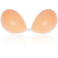 14 X NIIDOR ADHESIVE BRA STRAPLESS STICKY INVISIBLE PUSH UP SILICONE BRA NIPPLE COVERS FOR BACKLESS DRESS ORANGE - TOTAL RRP £197: LOCATION - RACK D