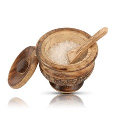 QUANTITY OF ASSORTED ITEMS TO INCLUDE DECORATIVE RUSTIC WOODEN SUGAR BOWL WITH LID WIDE MOUTH CANDY TREAT JAR SPICE JAR HOLDER CONDIMENT NUTS SERVING BOWL POT SALT SPICE HERB LOOSE LEAF TEA STORAGE C