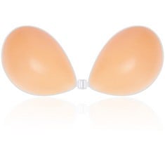 34 X NIIDOR ADHESIVE BRA STRAPLESS STICKY INVISIBLE PUSH UP SILICONE BRA NIPPLE COVERS FOR BACKLESS DRESS ORANGE - TOTAL RRP £368: LOCATION - RACK A