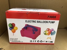 QUANTITY OF ASSORTED ITEMS TO INCLUDE NESTLING ELECTRIC BALLOON PUMP - PORTABLE DUAL NOZZLE BALLOON PUMP ELECTRIC - 600W BALLOON INFLATOR PUMP FOR BIRTHDAY, PARTY, AND DECORATIONS: LOCATION - RACK A