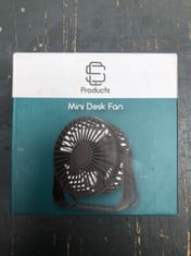 25 X PRODUCTS MINI DESK FAN RRP £166: LOCATION - RACK E