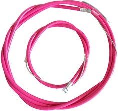 31 X AASH COMPLETE FRONT & REAR INNER OUTER WIRE BRAKE CABLE SET WITH BARREL CAP BIKE BICYCLE | PINK - TOTAL RRP £129: LOCATION - RACK E