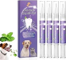 22 X CVRE OZ PET ORAL REPAIR GEL,4PCS CVREOZ PET ORAL RESTORATION WHITENING GEL,GEL DE RÉPARATION BUCCO-DENTAIRE POUR ANIMAUX DE COMPAGNIE, WITHOUT BRUSHING - TOTAL RRP £128: LOCATION - RACK F