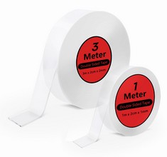 38 X DOUBLE SIDED MOUNTING TAPE HEAVY DUTY 4M, CLEAR STRONG DOUBLE SIDED STICKY TAPE, DOUBLE SIDED NANO TAPE, 3 METER X 2CM X 2MM AND 1METER X 2CM X 1MM - TOTAL RRP £158: LOCATION - RACK F