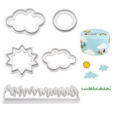 21 X HALLOWEEN CHRISTMAS COOKIE CUTTERS GRASS SUN CLOUD CAKE PASTRY PLASTIC BISCUIT CUTTER MINI CREATIVE FONDANT CUTTERS XMAS SUGARCRAFT CHOCOLATE ICING DECORATING TOOL FOR SUGAR CANDY DIY CRAFT 5 PA