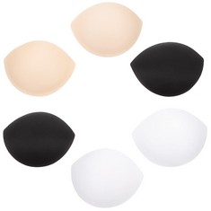 QUANTITY OF ASSORTED ITEMS TO INCLUDE TENDYCOCO BRA PADS INSERTS- 3 PAIRS REMOVABLE BRA CUPS INSERT SWIMWEAR BRA PADS SEW IN BRA CUPS FOR WOMEN: LOCATION - RACK F