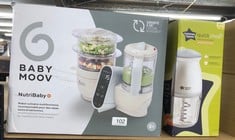 QUANTITY OF ITEMS TO INCLUDE TOMMEE TIPPEE QUICK-CHOP MINI BABY FOOD BLENDER AND CHOPPER FOR ALL STAGES OF WEANING, DURABLE GLASS BOWL AND STAINLESS STEEL BLADES, 500ML CAPACITY, 200W MOTOR, WHITE AN