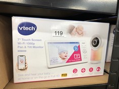 VTECH RM7768HD SMART/WIFI/REMOTE VIDEO BABY MONITOR WITH 7" TOUCH SCREEN LCD AND 360° PAN & TILT CAMERA, 1080P FULL HD VIDEO, 135° ULTRA-WIDE VIEW, COLOUR NIGHT LIGHT, NIGHT VISION, TEMPERATURE SENSO