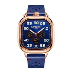 GAMAGES OF LONDON LIMITED EDITION HAND ASSEMBLED VERTICAL ASTUTE AUTOMATIC BLUE WATCH SKU:GA1743 RRP £710: LOCATION - A RACK