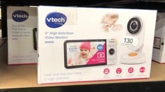 VTECH PAN & TILT FULL COLOUR VIDEO & AUDIO MONITOR & VTECH VM818HD BABY MONITOR WITH CAMERA,HD NO-GLARE NIGHT VISION,VIDEO BABY MONITOR WITH 5'' 720P HD DISPLAY,NIGHT LIGHT,110°WIDE-ANGLE VIEW,TRUE-C