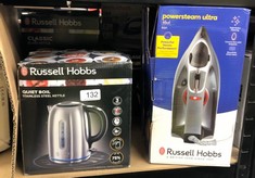 QUANTITY OF ITEMS TO INCLUDE RUSSELL HOBBS BRUSHED STAINLESS STEEL ELECTRIC 1.7L CORDLESS KETTLE (QUIET & FAST BOIL 3KW, REMOVABLE WASHABLE ANTI-SCALE FILTER, PUSH BUTTON LID, PERFECT POUR SPOUT) 204