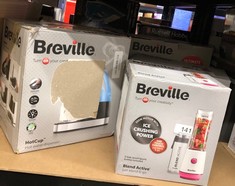 QUANTITY OF ITEMS TO INCLUDE BREVILLE BLEND ACTIVE PERSONAL BLENDER & SMOOTHIE MAKER | 350W | 2 PORTABLE BLEND ACTIVE BOTTLES (600ML) | LEAK PROOF LIDS | WHITE & PINK [VBL248]: LOCATION - B RACK