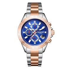 GAMAGES OF LONDON LIMITED EDITION HAND ASSEMBLED SPEED DART MECHANICAL QUARTZ HYBRID SILVER ROSE NAVY WATCH SKU:GA1853 RRP £825: LOCATION - A RACK