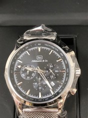 MENS ZIHLMANN & CO CHRONOGRAPH WATCH - 3ATM WATER RESISTANT - STAINLESS STEEL CASE: LOCATION - A RACK