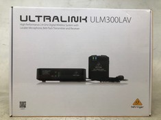 BEHRINGER ULTRALINK ULM300LAV HIGH-PERFORMANCE 2.4 GHZ DIGITAL WIRELESS SYSTEM WITH LAVALIER MICROPHONE, BELT-PACK TRANSMITTER AND RECEIVER.: LOCATION - A RACK