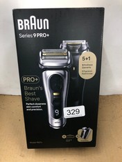 BRAUN SERIES 9 PRO+ ELECTRIC SHAVER FOR MEN, 5 PRO SHAVE ELEMENTS & PRECISION LONG HAIR PRO TRIMMER, POWERCASE, WET & DRY ELECTRIC RAZOR FOR MEN WITH 60 MIN RUNTIME, GIFTS FOR MEN, 9527S, SILVER.: LO