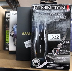 QUANTITY OF ITEMS TO INCLUDE REMINGTON BARBA BEARD TRIMMER (ADVANCED CERAMIC BLADES, POP-UP DETAIL TRIMMER, ADJUSTABLE ZOOM WHEEL, 9 LENGTH SETTINGS, COMB ATTACHMENT, CORD OR CORDLESS, 40-MINUTE RUNT