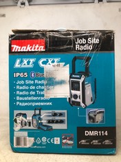 MAKITA 12-18V SITE RADIO - WITHOUT BATTERY AND DMR114 CHARGER.: LOCATION - A RACK