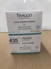 2 X THALGO COLD CREAM MARINE NUTRI-COMFORT CREAM: LOCATION - F RACK