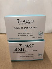 2 X THALGO COLD CREAM MARINE NUTRI-COMFORT CREAM: LOCATION - F RACK