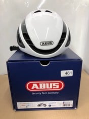 ABUS GAMECHANGER RACING BIKE HELMET - AERODYNAMIC CYCLING HELMET WITH OPTIMAL VENTILATION FOR MEN AND WOMEN - MOVISTAR 2020, POLAR WHITE, SIZE L.: LOCATION - F RACK