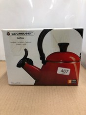 LE CREUSET KONE STOVE-TOP KETTLE WITH WHISTLE, SUITABLE FOR ALL HOB TYPES INCLUDING INDUCTION, ENAMELLED STEEL, CAPACITY: 1.6 L, MERINGUE, 40101027160000, ONE SIZE.: LOCATION - G RACK