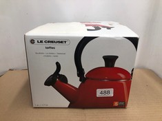 LE CREUSET KONE STOVE-TOP KETTLE WITH WHISTLE, SUITABLE FOR ALL HOB TYPES INCLUDING INDUCTION, ENAMELLED STEEL, CAPACITY: 1.6 L, CERISE, 40101020600000.: LOCATION - G RACK