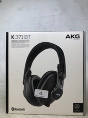 AKG K371-BT BLUETOOTH STUDIO HEADPHONES, OVER-EAR CLOSED-BACK DESIGN FOR PROFESSIONAL PERFORMANCE, FOLDABLE WITH 8 POSITION HINGES, 40 HOUR BATTERY LIFE, BUILT IN MICROPHONE, EARCUP GESTURE CONTROLS.