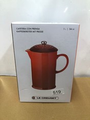 LE CREUSET STONEWARE 800 ML FRENCH PRESS, MARSEILLE.: LOCATION - G RACK