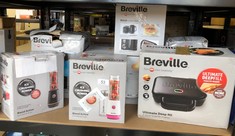 QUANTITY OF ITEMS TO INCLUDE BREVILLE ULTIMATE DEEP FILL TOASTIE MAKER | 2 SLICE SANDWICH TOASTER | REMOVABLE NON-STICK PLATES | STAINLESS STEEL | BLACK [VST082]: LOCATION - A RACK