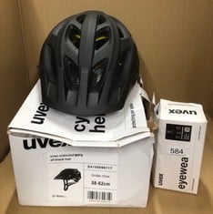 UVEX SPORTSTYLE 231 EYEWEAR & UVEX UNBOUND MIPS - SECURE MOUNTAIN BIKE HELMET FOR MEN & WOMEN - MIPS SYSTEM - INDIVIDUAL FIT - ALL BLACK MATT - 58-62 CM: LOCATION - H RACK