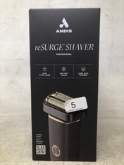 ANDIS - PFS-1,RESURGE FOIL SHAVER - INCLUDES GOLD TITANIUM HYPOALLERGENIC FOILS,EASILY ADJUSTABLE PIVOT HEAD,POWERED BY LITHIUM-ION BATTERY,BATTERY-LIFE INDICATOR & USB CHARGING PORT – BLACK,WHITE.: