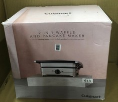 CUISINART STYLE COLLECTION 2 IN 1 WAFFLE & PANCAKE MAKER| NON-STICK REMOVABLE PLATES | FROSTED PEARL | WAF2U (PACK OF 1).: LOCATION - H RACK